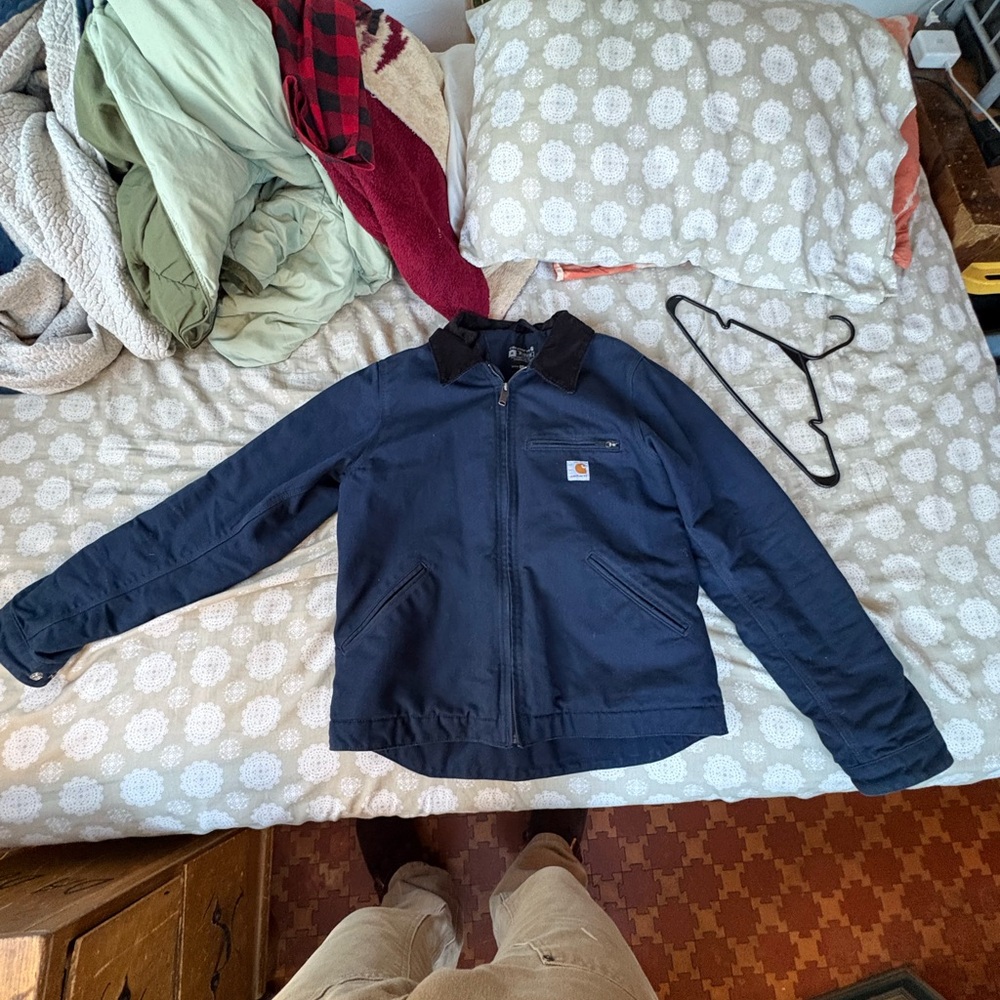 Carhartt Men's Dark Blue Zip-Up Jacket